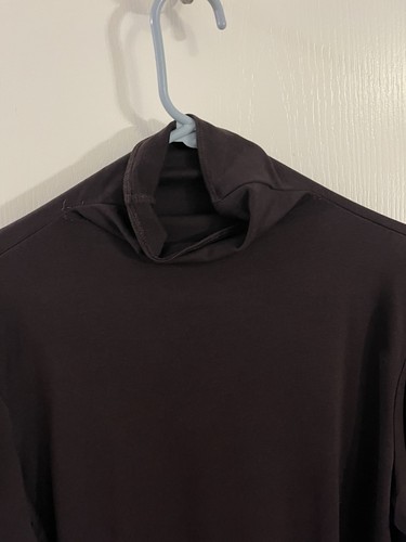 Ellen Tracy Silk Brown Turtleneck XL L - Picture 3 of 5