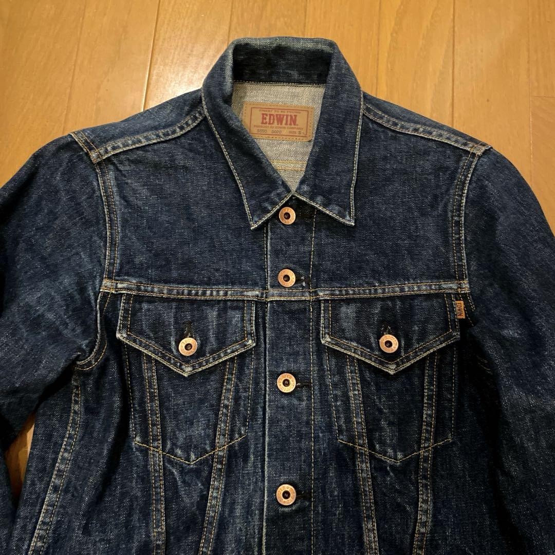 90s OLD EDWIN denim jacket 5550 dark blue made in Japan limited