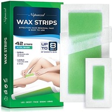 Wax Hair Removal Strips 42pc Beeswax Jojoba Body Face Arms Legs Brazilian Kit