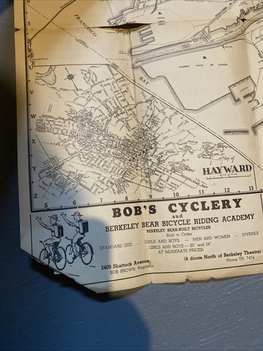 Vintage Thomas Bros. San Francisco Berkley Street Road Map Travel F32 - Picture 8 of 14