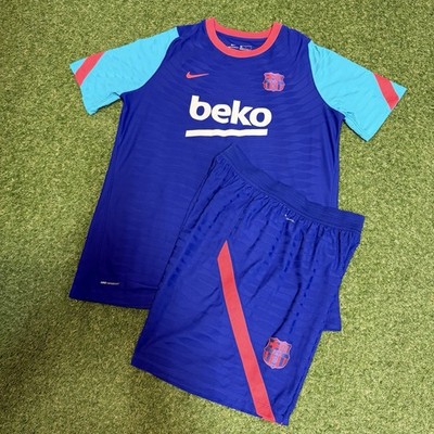 Nike FC Barcelona Vaporknit Training Top And Shorts Size L (CW1399