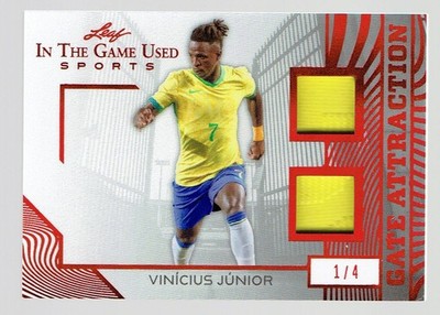 2025 Leaf In The Game Vinicius Junior Dual Jersey Gate Attraction 1/4