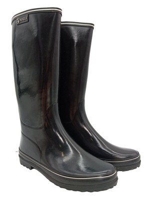 AIGLE Gummistiefel Damen Stiefel Gr. DE 37 schwarz Casual-Look