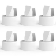  6-Count Papablic Duckbill Valves, 6 Count Pack of 1 , White  6 Valves