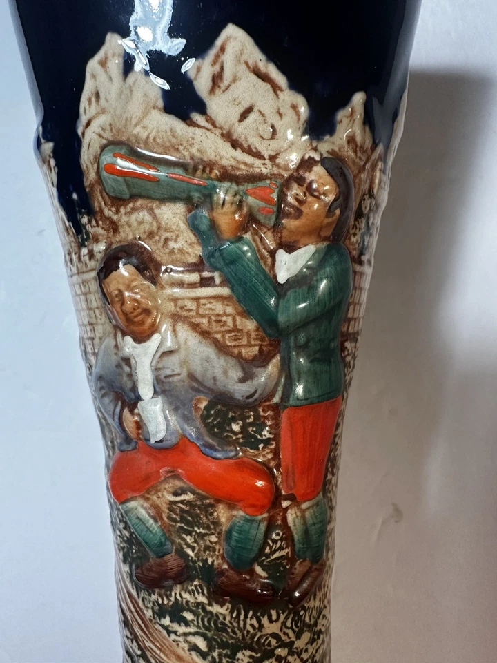 Старинный большой 18-1/2" керамики немецкого пива Stein питьевой сосуд отличном! - Изображение 3 из 4