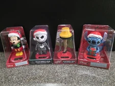 CHRISTMAS Solar BOBBLE HEAD Mickey Mouse Jack Skellington Leg Lamp Stitch Lot