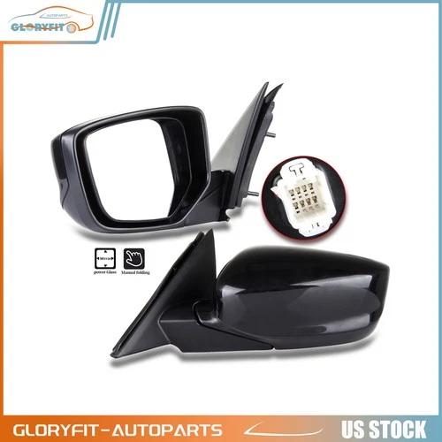 Power Mirror For 2008-2012 Honda Accord Sedan Driver Side Manual Fold Black