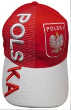 Poland Polska Red and White 3D PATCHES Embroidered Cap HAT RFCO