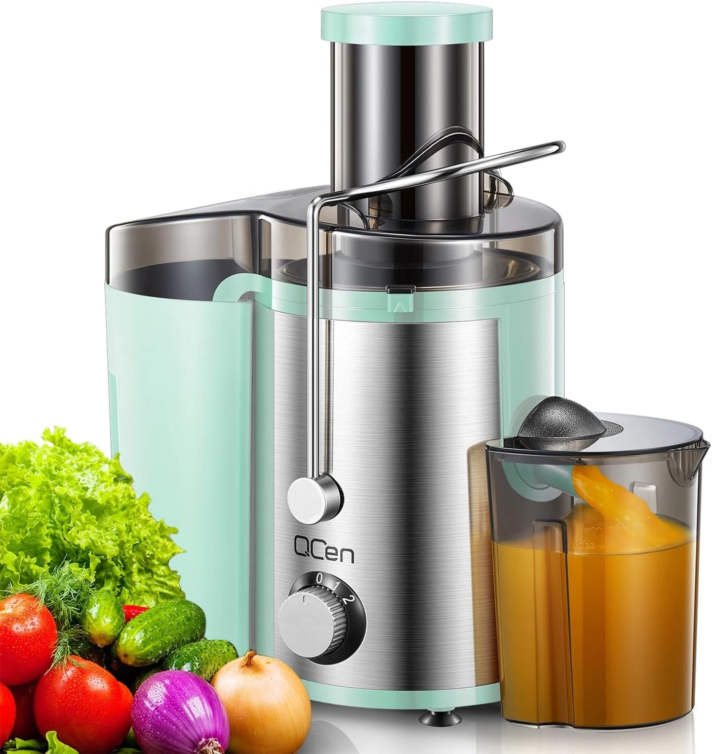 QCEN Juicer Machine 800W Centrifugal Juicer Extractor w/ 3” Mouth KS-500H - Aqua
Opens in a new wind