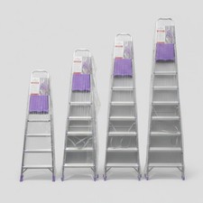 Verstellbare Treppe DOMINA Aluminium 5-8 Stufen 120KG Tragbar Und Rutschfest