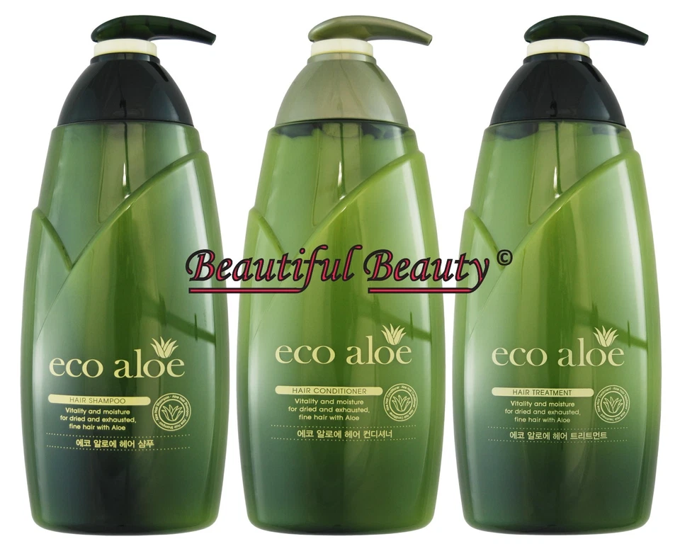 SOMANG [ROSEE] ECO ALOE VERA HAIR SHAMPOO, CONDITIONER & TREATMENT(ROSEE) Made in Korea