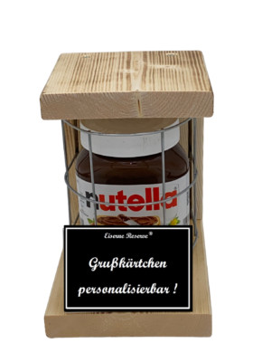 Nutella - Notfall Reserve - Metallgitter - Personalisierbar - persönliches Gesch