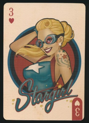 STARGIRL 3 HEARTS 2015 Cryptozoic DC Comics Bombshells Playing card