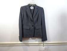 Calvin Klein Blazer Two Button Jacket Blazer Gray Size 2 NEW Career Wear