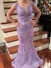 Lavender Prom Dress With Session Embellishment, Size XS 0-2 