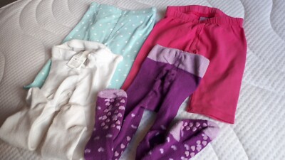 4x Set Hose + Strümpfe   Gr. 74-80 Mädchen Paket  H&M Dopodopo