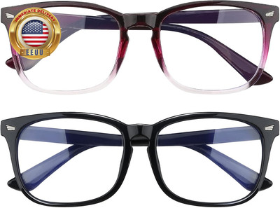 2 Pack, Blue Light Glasses for Woman, Blue Light Glasses, Blue Light Glasses Men