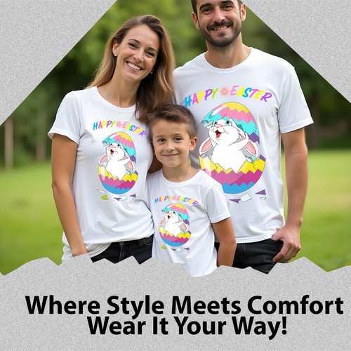Family Bunny Happy Easter T-Shirts Tee Cute Festival Holiday Party Matchin #ED - Picture 5 of 24