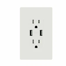 USB Outlet Fast Charger 4.8A Duplex Receptacle 15A Tamper Resistant UL Listed *