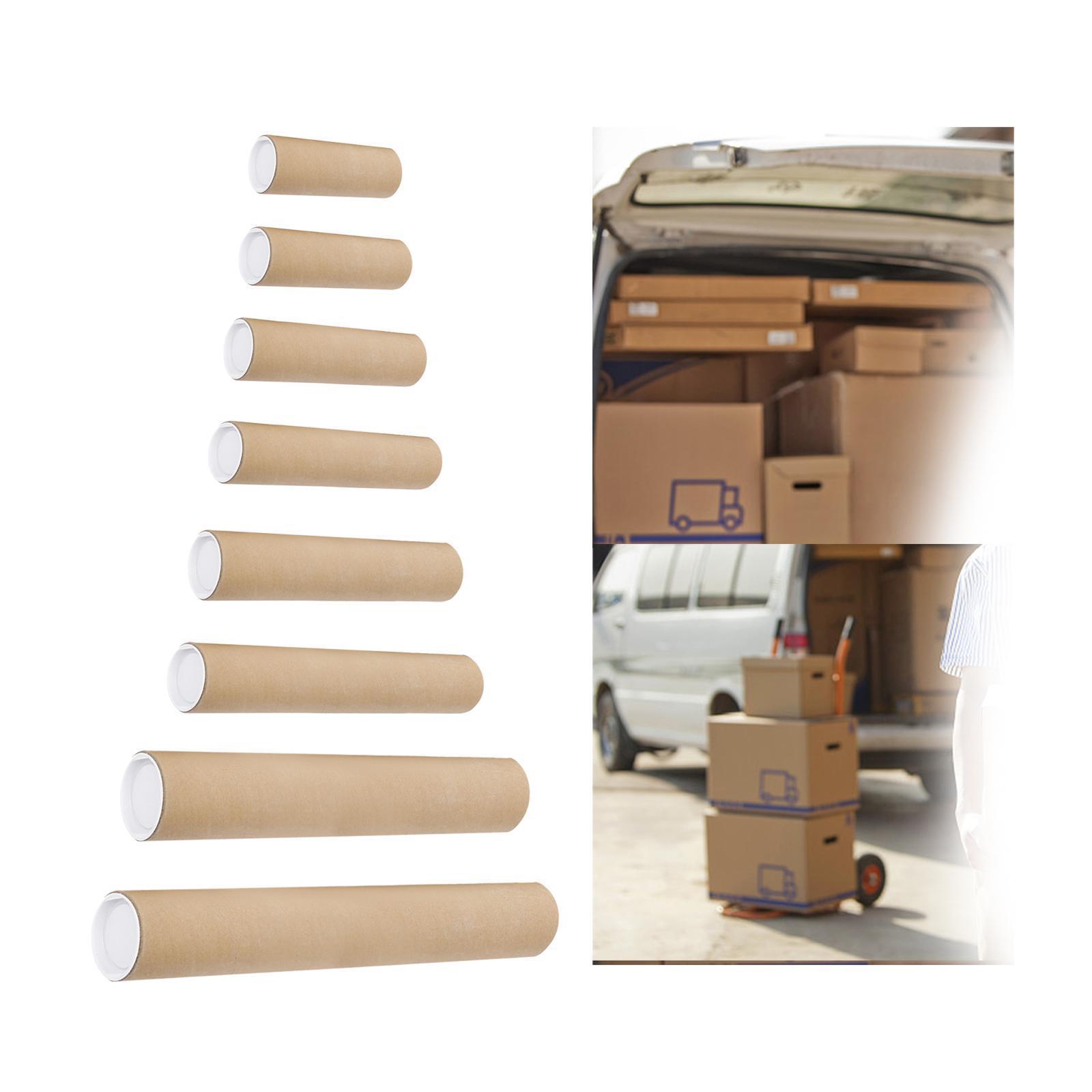 Long Mailing Tubes with Caps Durable Tube Parcel Kraft Drawing Holder