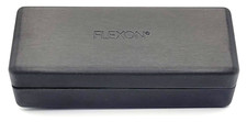 AUTHENTIC  NEW - FLEXON - BLACK - HARD EYEGLASSES CASE