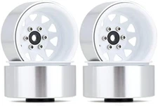 INJORA 1.9 Beadlock Wheel Rim Hub 4Pcs Metal Rims for 1/10 RC Crawler Car TRX4 A