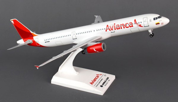 Avianca Airbus A321-200 1:150 Skymarks SKR801 A321 Flugzeug Modell Mit Fahrwerk-image