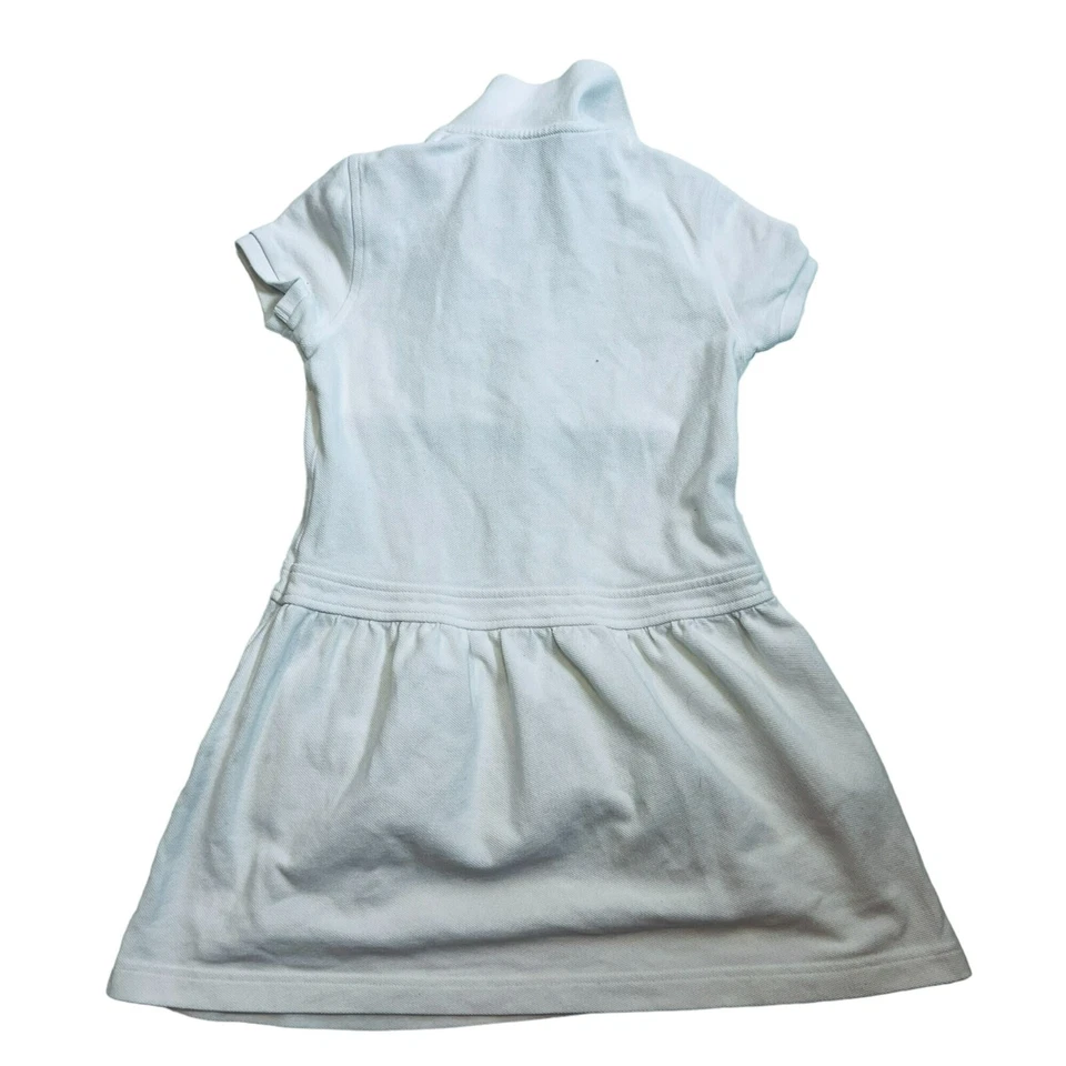Vestido Polo Brooks Brothers Niños Niñas Midi Manga Corta Plisado Blanco Mediano 5/6 Foto 4 de 4