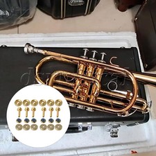 6 Pcs Trumpet Abalone Shell Finger Buttons  Valve Caps  Rods Parts