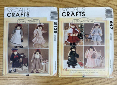 McCall's Betsy McCall Sewing Pattern Lot 8139 & 647 - Doll Clothing
