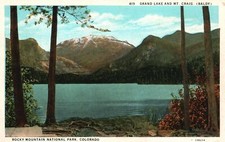 Colorado, 1929 Grand Lake & Mt. Craig, Rocky Mountain National Park, Postcard