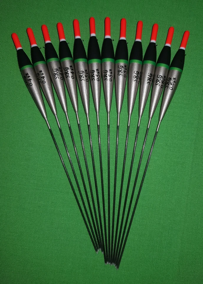 SRG POLE FLOATS *SCHNÄPPCHEN* 12 x verschiedene hochwertige Angelschwimmer (Pack 310R12)