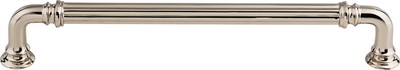 Top Knobs TK324PN Reeded 7'' Center to Center Bar Pull Polished Nickel