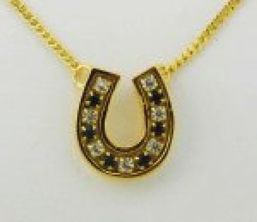 Завершающий штрих - Ожерелье в виде подковы из хрусталя - Черный как смоль