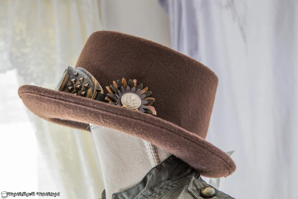 Disfraz Militar Steampunk Ex-Pequeña Damas Marrón Oliva Festival Gótico Foto 2 de 4