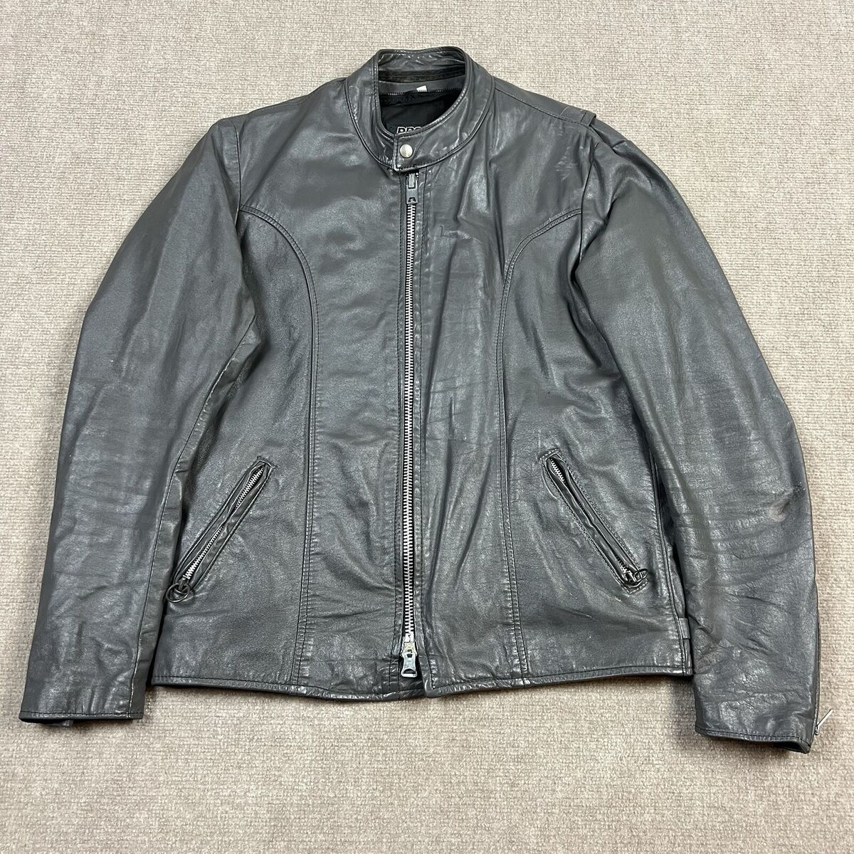 Vintage 80s Brooks Cafe Racer Leather Jacket Size 42 Motorcycle Biker USA 90s Vintage 80s Brooks Cafe Racer Leather Jacket Size 42 Motorcycle Biker USA 90s