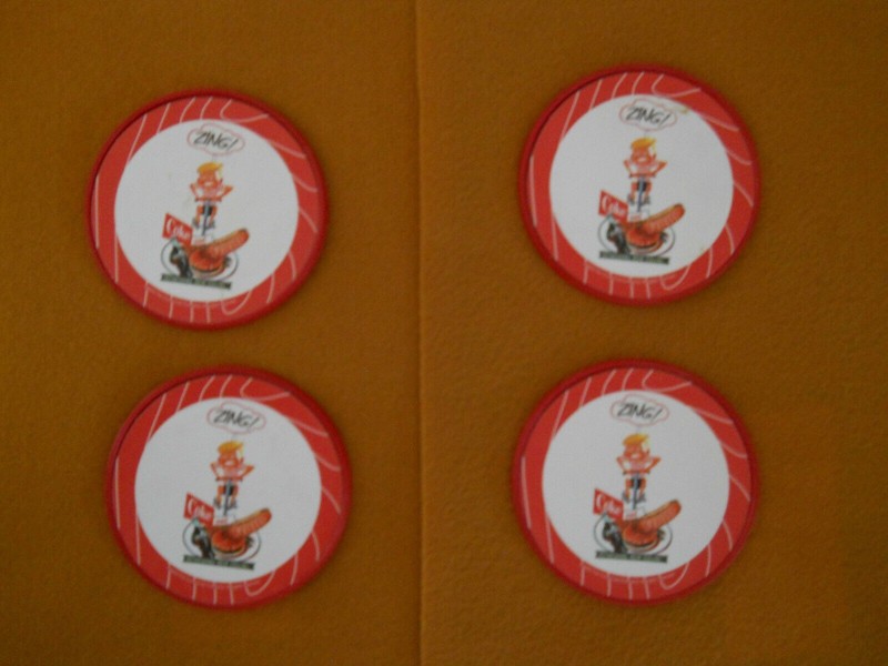 Vintage ~ SET of COASTERS ~ 2003 Coca~Cola  ~  size 4" plastic