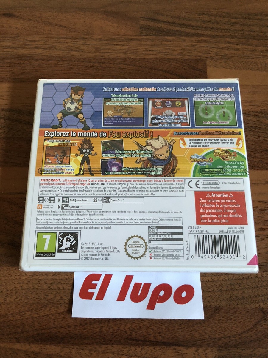 INAZUMA ELEVEN GO LUMIERE NINTENDO 3DS NEUF SOUS BLISTER VERSION FRANCAISE