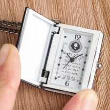 Death Note Shape Small Little Necklace Quartz Pocket Watch Christmas Gifts