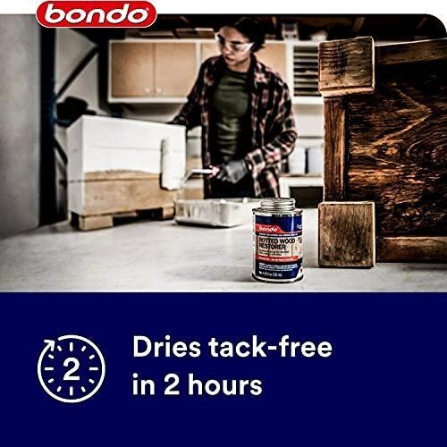 Bondo Rotted Wood Restorer, Penetrates into Spongy, Dry-rotted Wood ...
