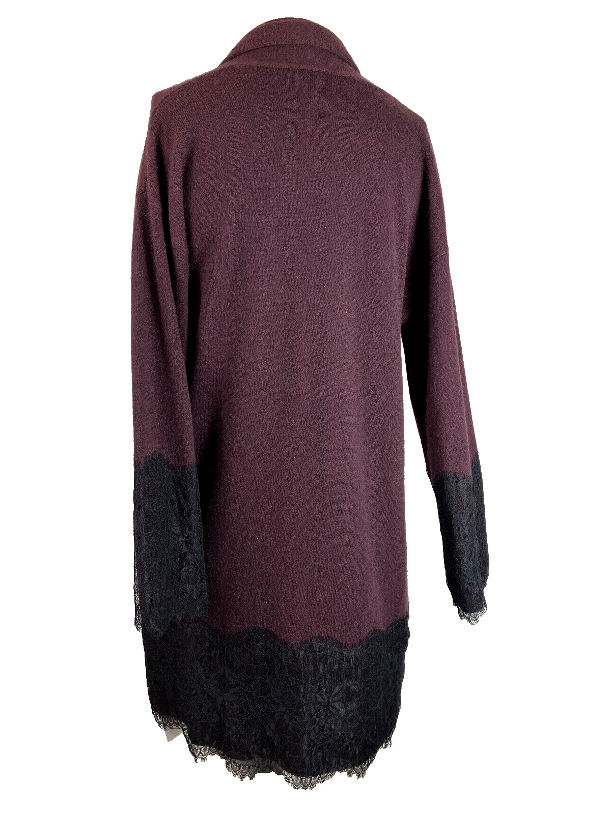 S Neiman Marcus Cashmere Plumb Lace Edge Open Sty… - image 2