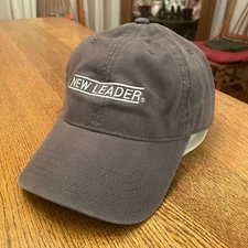 Men's New Leader Gray Hook and Loop Baseball Hat Cap by Otto