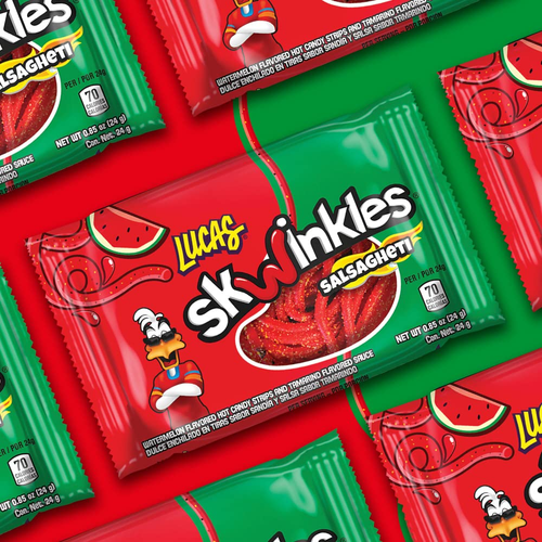 Salsagheti Watermelon Flavored Hot Candy Strips and Tamarind Sauce, 0.84 Oz - 12 - Picture 7 of 12