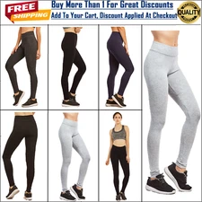 Cotton Leggings Women's Quality Soft Stretch High Waisted Long Workout Yoga Pant