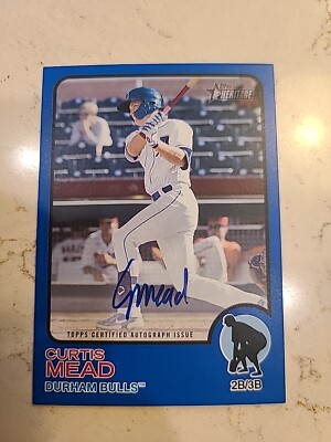 2022 Topps Heritage Minor League Real One Auto Curtis Mead #ROA-CMD Blue /99