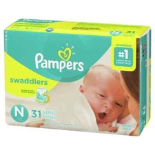 Pampers Swaddlers Newborn Diapers Size N 31 Count