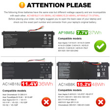 Replacement Battery For Acer Aspire 3 A314-31 A315-51 A315-21 ES1-523 AP16M5J