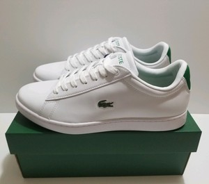 lacoste white green shoes