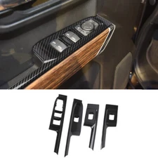 Carbon Fiber Window Lift Switch Panel Trim For Chevy Silverado19-21 GMC-SIERRA