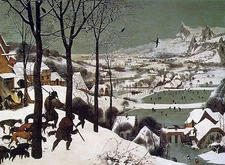 Hunters in the Snow by Pieter Bruegel the Elder Fine Giclee Art Print Canvas